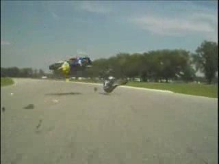 Crash moto: Violent highside