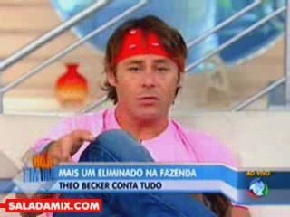 Théo Becker da bronca na equipe do Hoje Em Dia - 22/06/2009