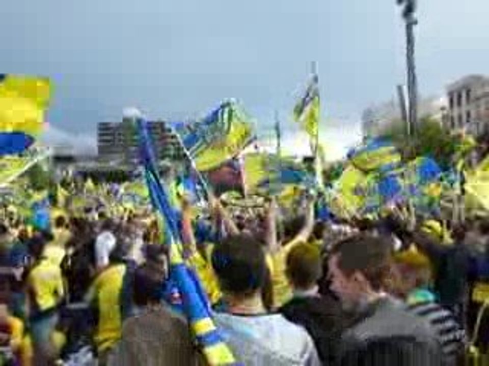 ASM - PERPIGNAN AMBIANCE AVANT MATCH PLACE DE JAUDE