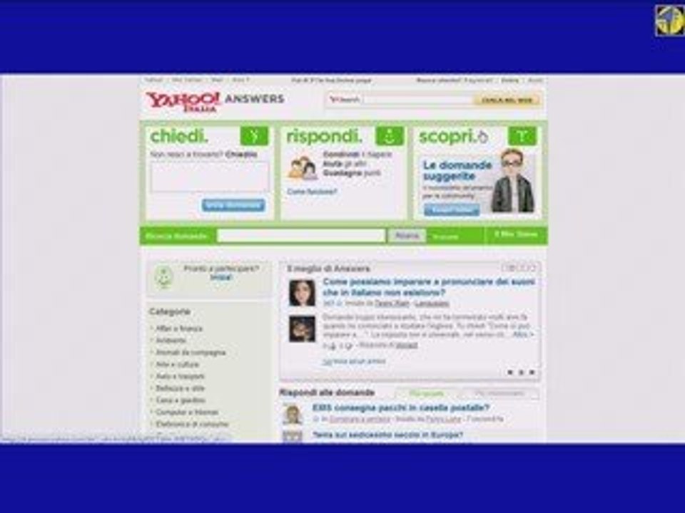 Come si utilizza Yahoo Answers Video 1