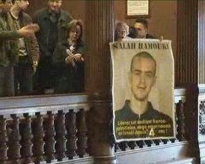Salah Hamouri à la mairie de Paris