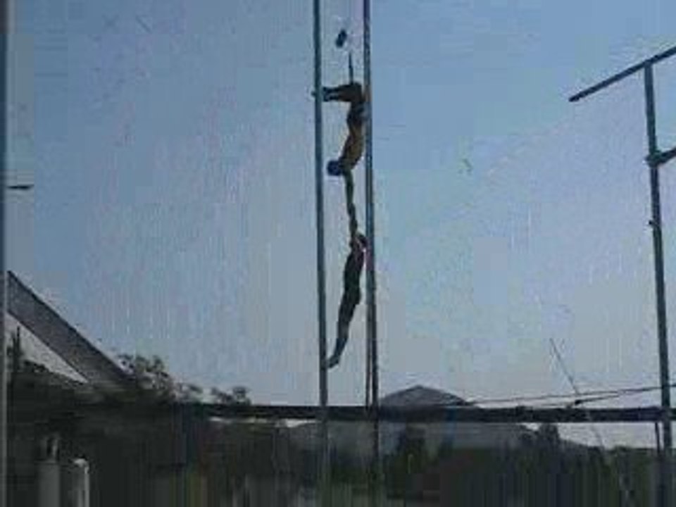 trapèze volant, lay pas de retour barre