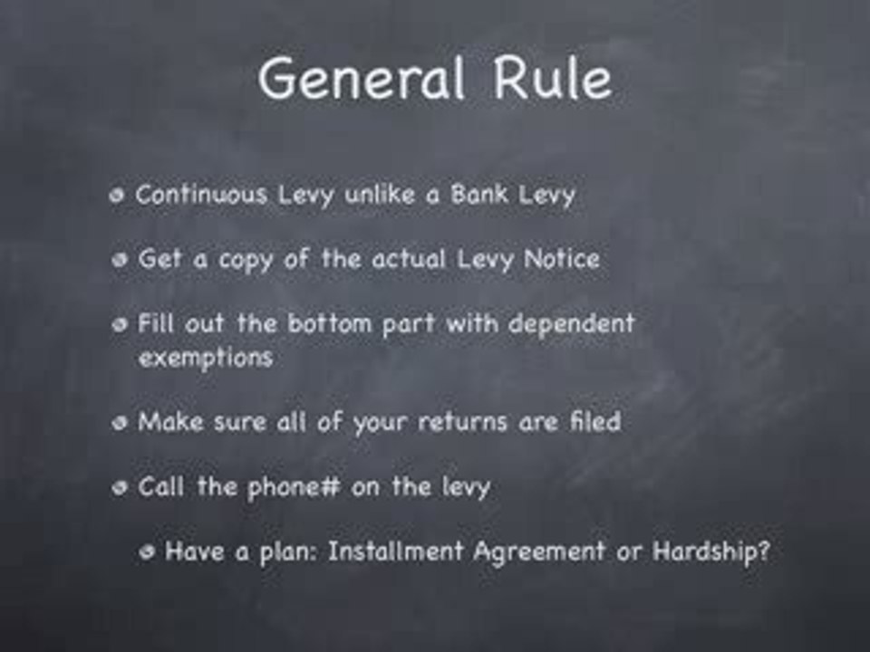 Can the IRS put a levy on my paycheck?
