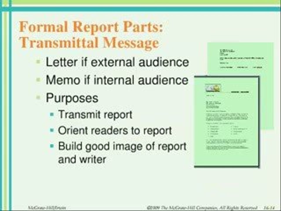 Business Communications - Analyzing and Writing Reports