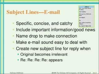 Business Communications - Informative, Positive Messages