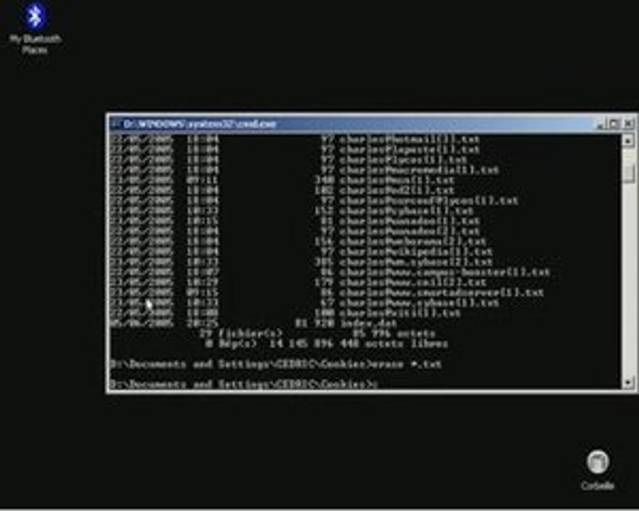 WINDOWS XP/Formation video - Supprimer les cookies