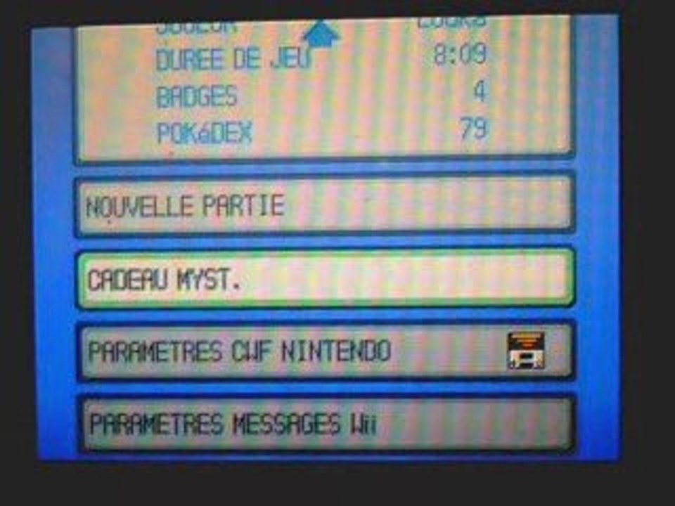 [Astuce] Pokémon Platine-Débloquer le Cadeau.Myst+Evenement