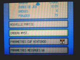 [Astuce] Pokémon Platine-Débloquer le Cadeau.Myst+Evenement
