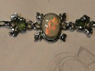 handmade jewelry opal-green tourmaline