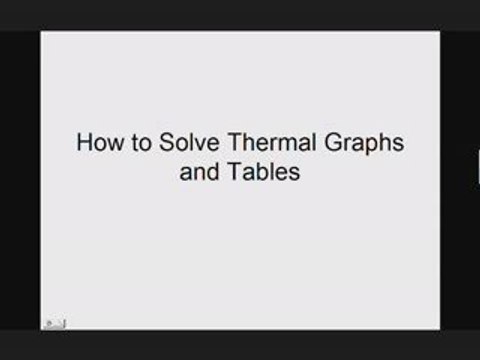 How to Solve Thermal Graphs and Tables