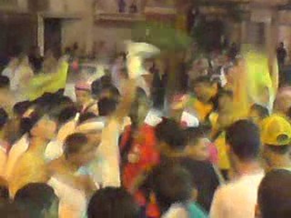 la joie a hussein dey apres la victoire de l'algerie