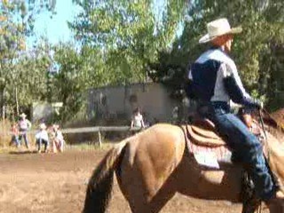Franck Parans et Pat des romanes (quarter horse) en reining2