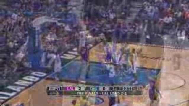 Pau Gasol getting blocks By Dwight Howard Game 4