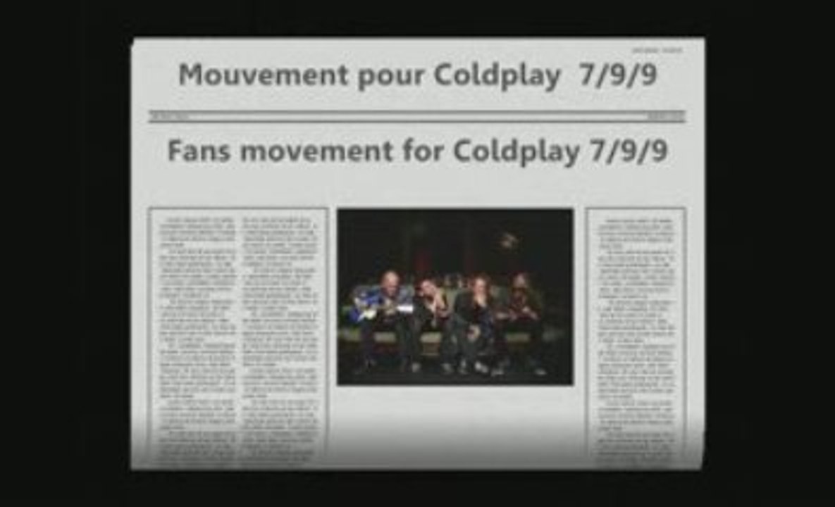 Projet fans/fans project Coldplay Parc des Princes 07/09/09