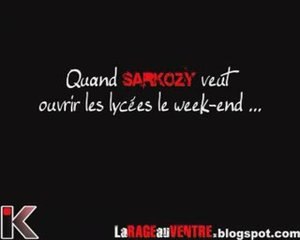 Quand Sarkozy veut ouvrir les lycées le week end ...