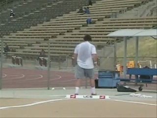 Athlé lancer poids Noah Bryant 20m55 2009 USA