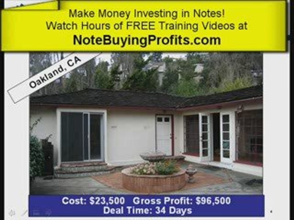 Buying Discounted Mortgages......Note Buying Profits.com