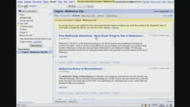 Using Google Reader For RSS Feeds In Cagora