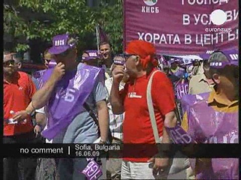 Manifestation anti gouvernoumentale à Sofia, Bulgarie