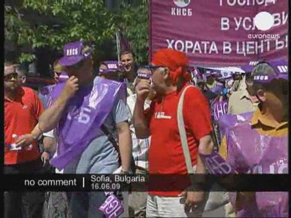 Manifestation anti gouvernoumentale à Sofia, Bulgarie