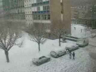 Le Lycée Tocqueville enneigé à Cherbourg ( février 2009 )