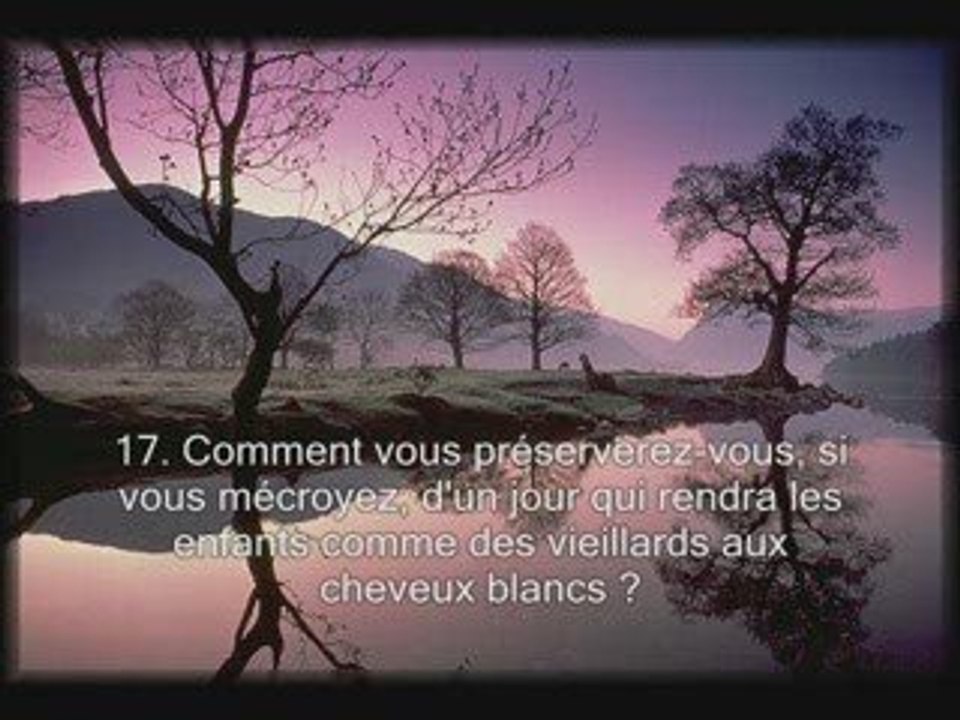 Sourate 73. L'enveloppe Al-Muzzamil sous titrée en français