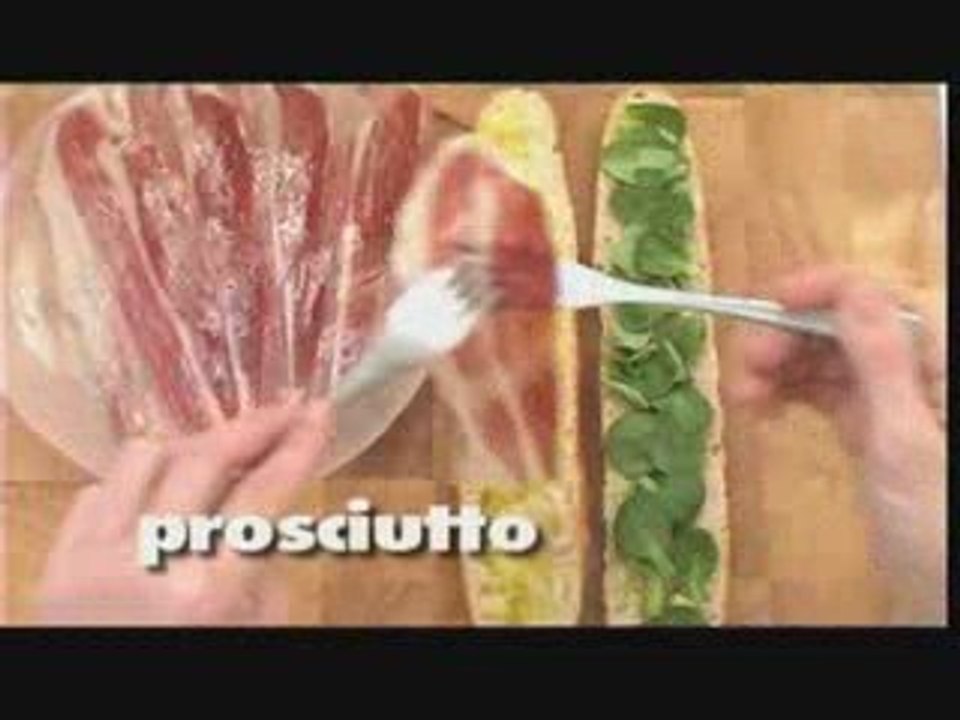 La baguette al prosciutto di Spagna
