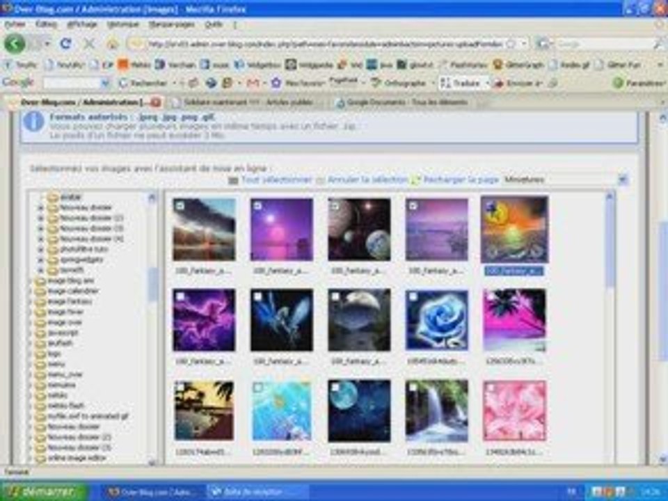 gestion des images overblog