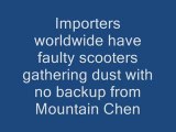 Mountain Chen and E-Rider Scooters. The sorry facts