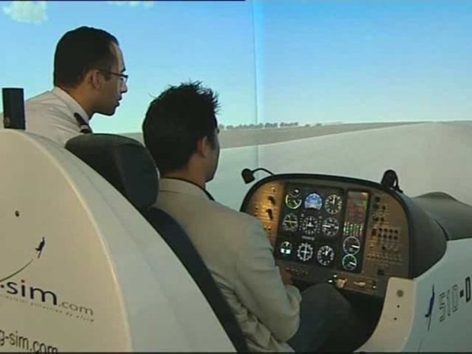 Simulateur de vols au salon du Bourget