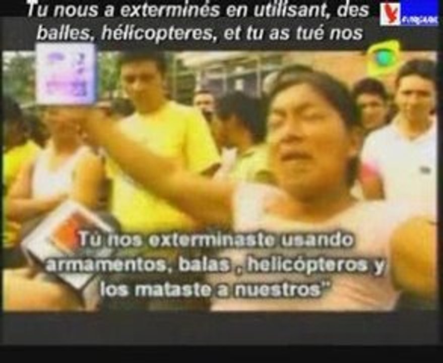 Halte au massacre  dans l’Amazonie
