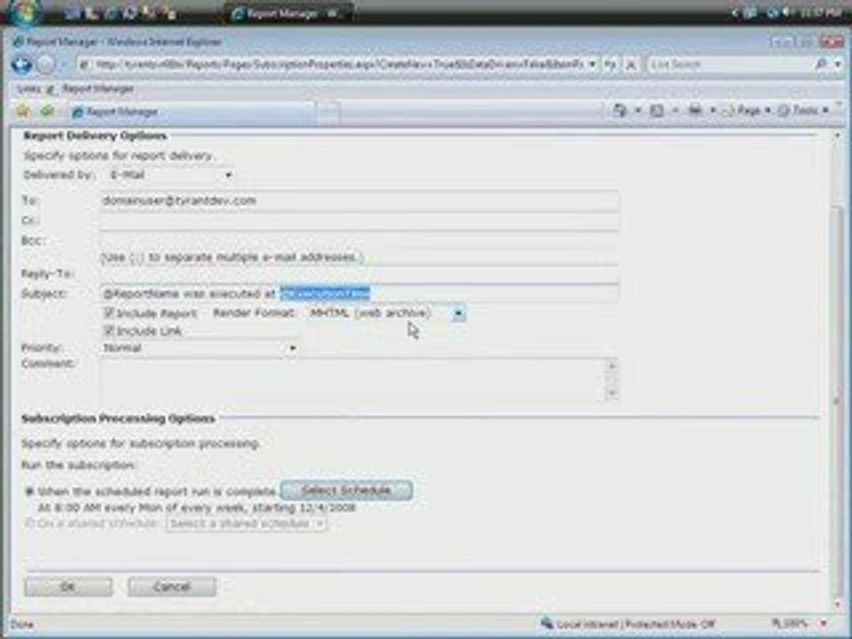 Automate Report Delivery in SQL Server Reporting Services