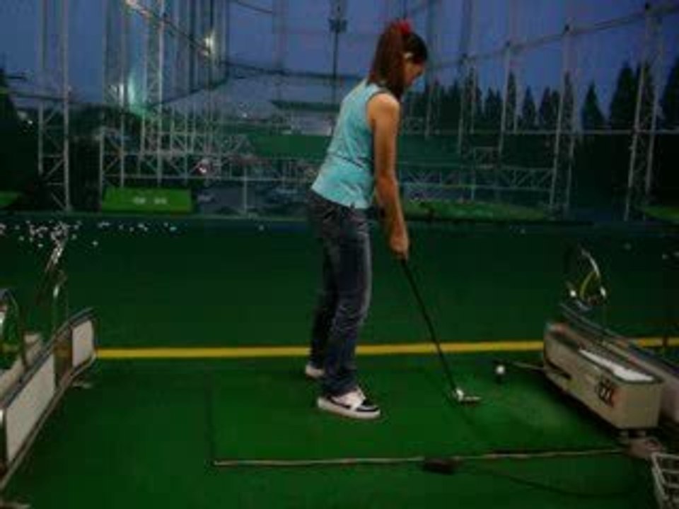 relaxing at golf area