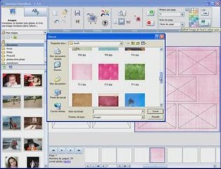 Présentation du logiciel Photobook - Image en fond
