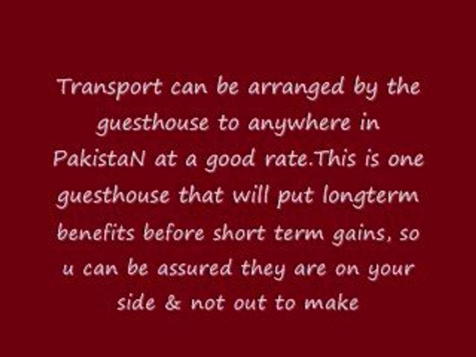 Review by EdwiN KOO - NewCapeGrace Guest House in IslamabaD