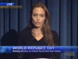 ANGELINA JOLIE BRINGS ATTENTION TO WORLD REFUGEE DAY SPEECH