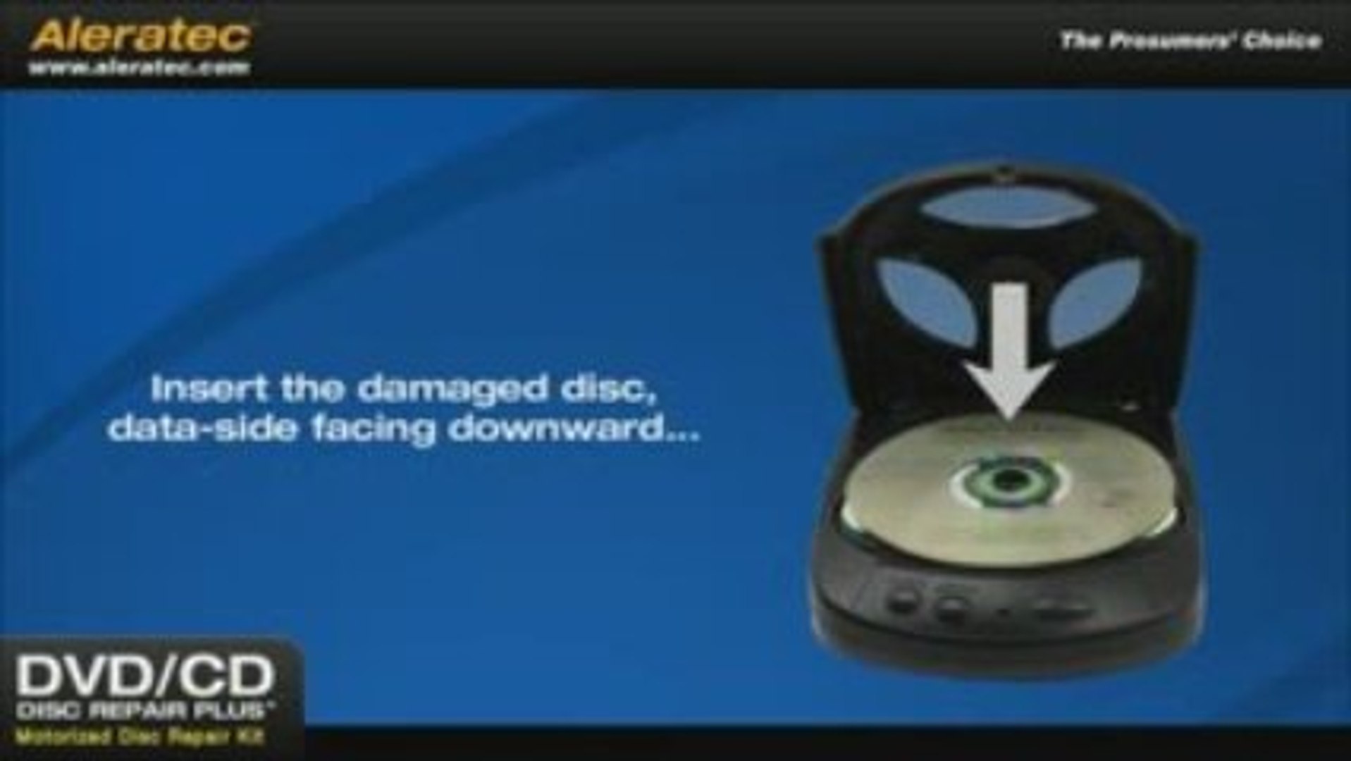 Aleratec DVD CD Motorized Disc Repair Plus System, CD Cleaner and