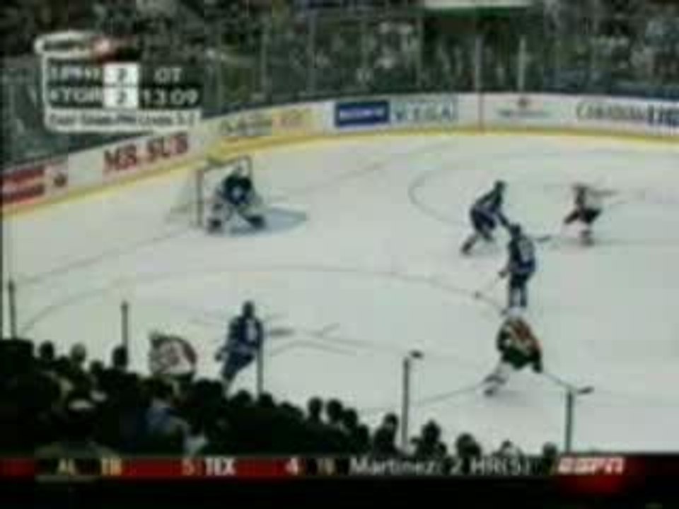 le joueur de hockey assomé