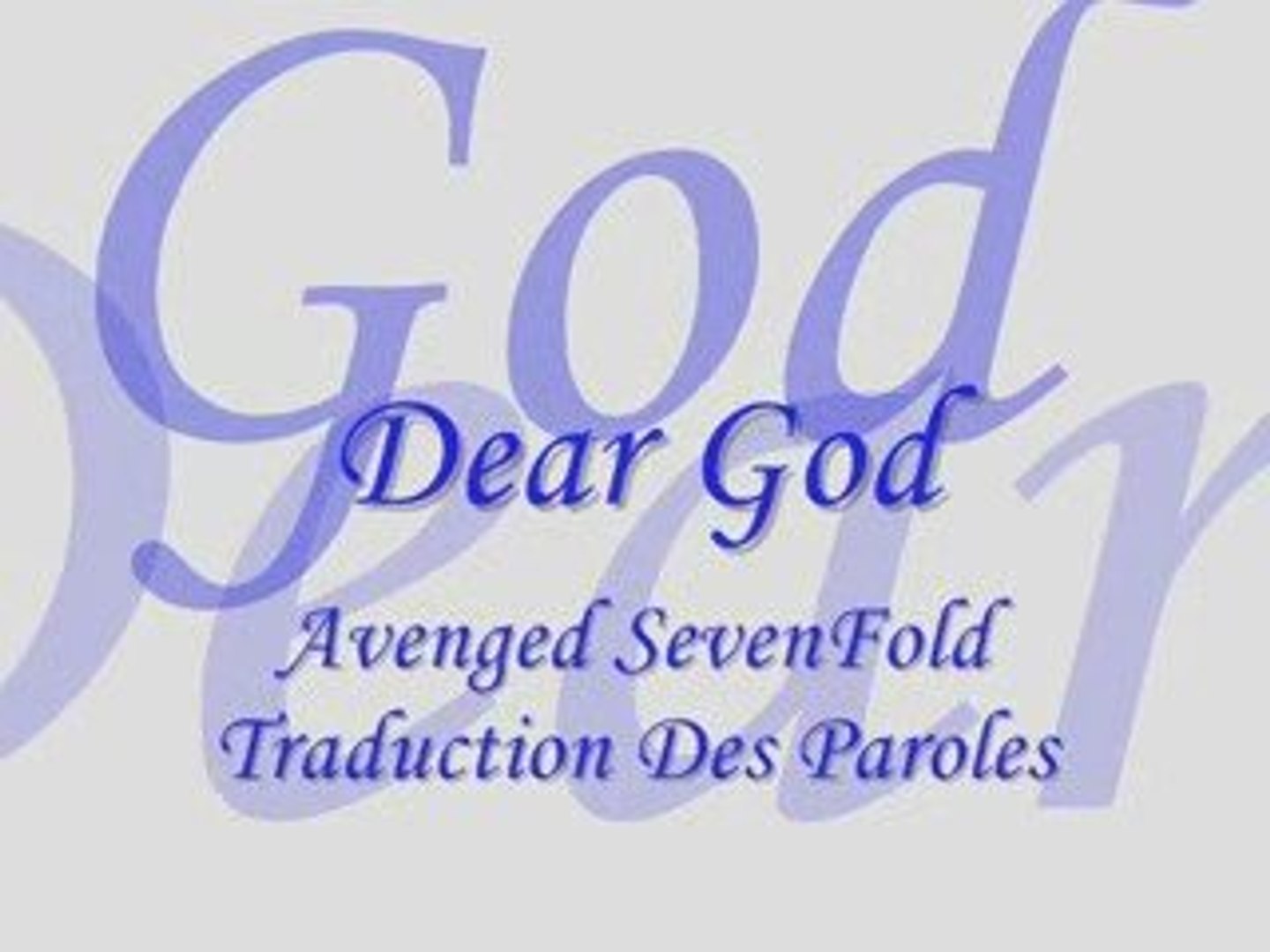 Avenged Seven Fold Dear God Video Dailymotion dailymotion