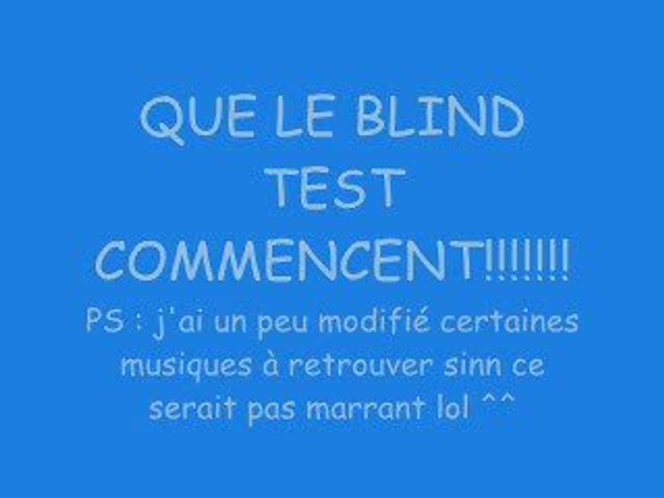 Blind Test N°1