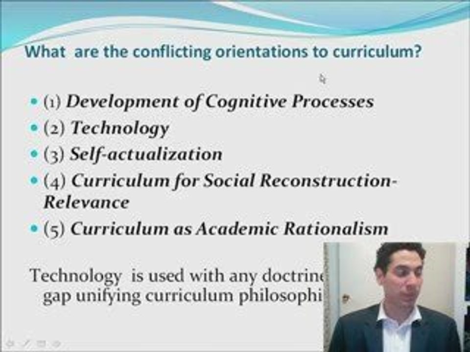 How technology is used with different curriculum conceptions