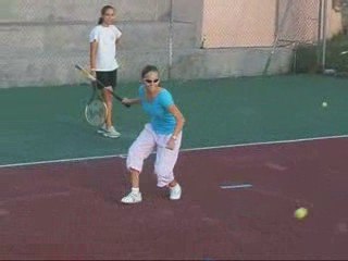 DEMONSTRATION DE leçon de tennis avec celine