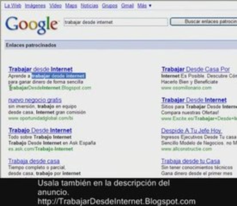 Consejo 2 Adwords - Trabajar desde Internet