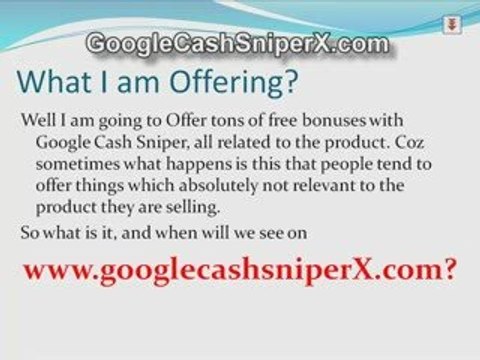 Google Cash Sniper Review : Killer review and bonus