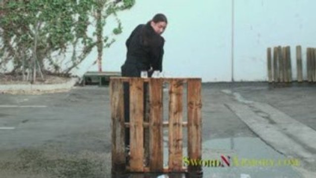 Handmade Samurai Katana Sword Tameshigiri Cutting Test