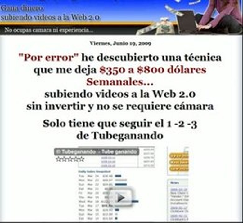 Como ganar rápidamente dinero en internet subiendo videos a