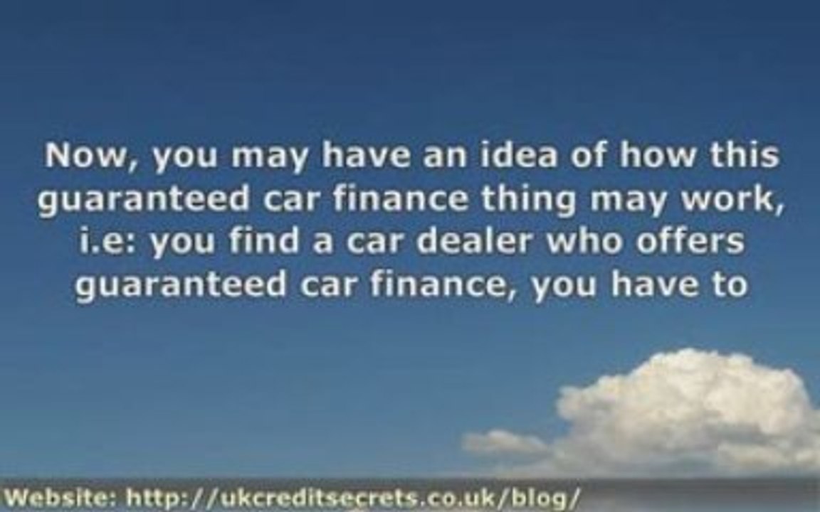 guaranteed car finance