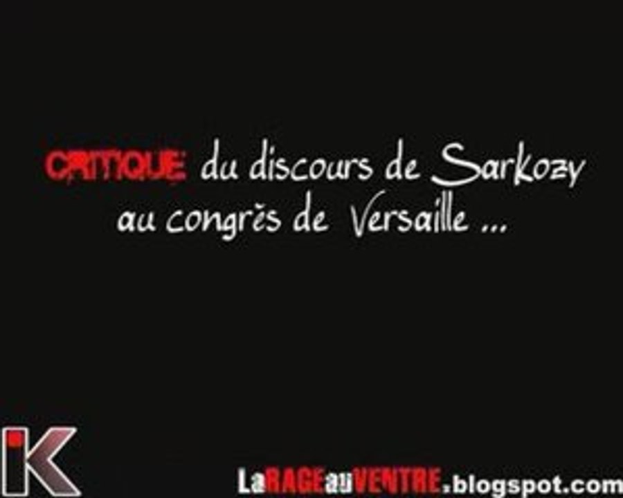 Critique du discours de Sarkozy au congrès de Versaille...